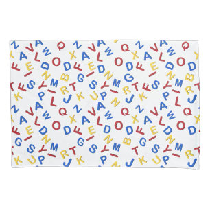 ABC Alphabet Red Yellow Blue Kissenbezug