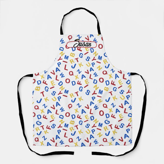 ABC Alphabet Red Yellow Blue Schürze (Vorderseite)