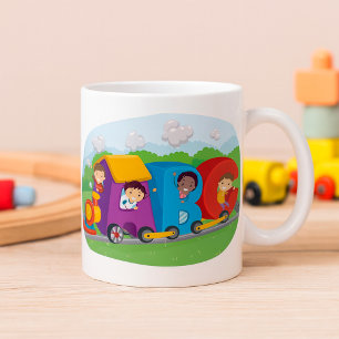 ABC Alphabet Zug mit Kindern Spaß Bildung Kaffeetasse