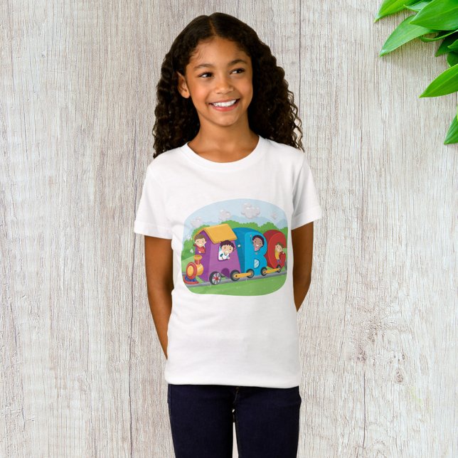 ABC Alphabet Zug mit Kindern Spaß Bildung T-Shirt (Von Creator hochgeladen)