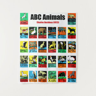 ABC Animals, Charles Buckles (1923) Wandteppich