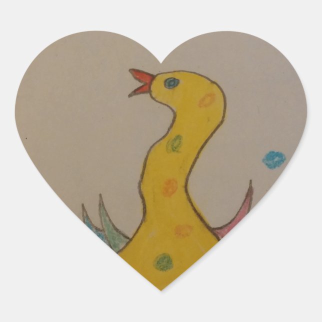 #ABC Art by Children, Osterherde Herz-Aufkleber (Vorderseite)