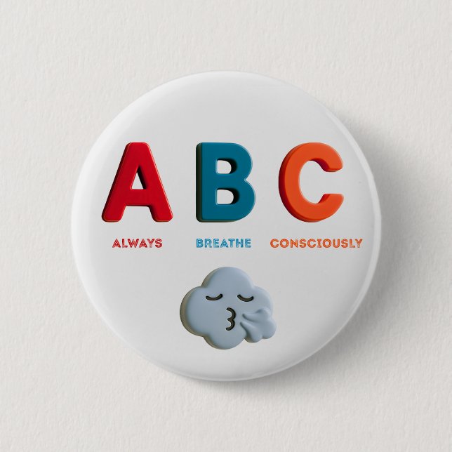 ABC atmen immer bewusst Chorgesang ein Button (Vorderseite)