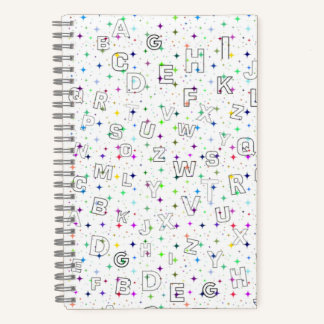 ABC auf Starry Background - Praxis (5.5"x8.5")  Notizbuch