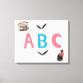 ABC auf ummantelte Canvas Leinwanddruck
