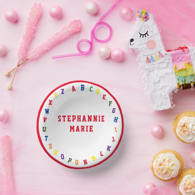 ABC Baby Dusche Pappteller (Party)