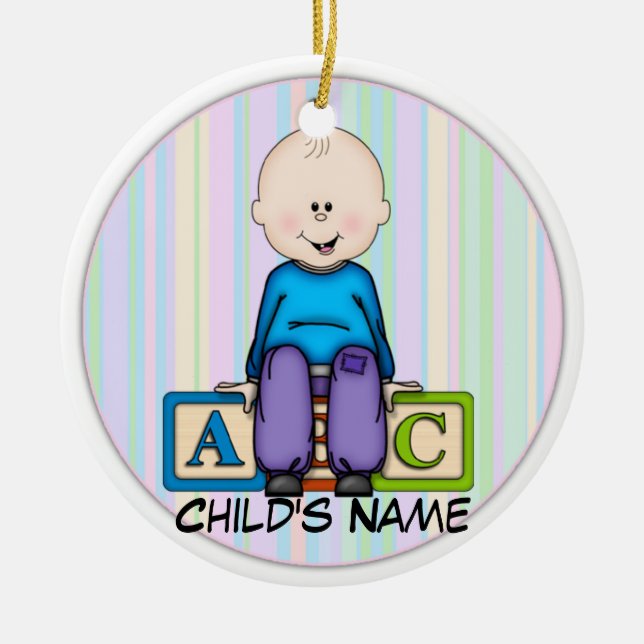 ABC-Baby Keramik Ornament (Vorne)