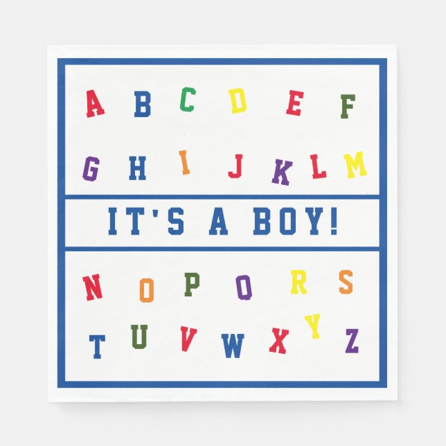 ABC Baby Showpaper Napkin Serviette (Vorderseite)