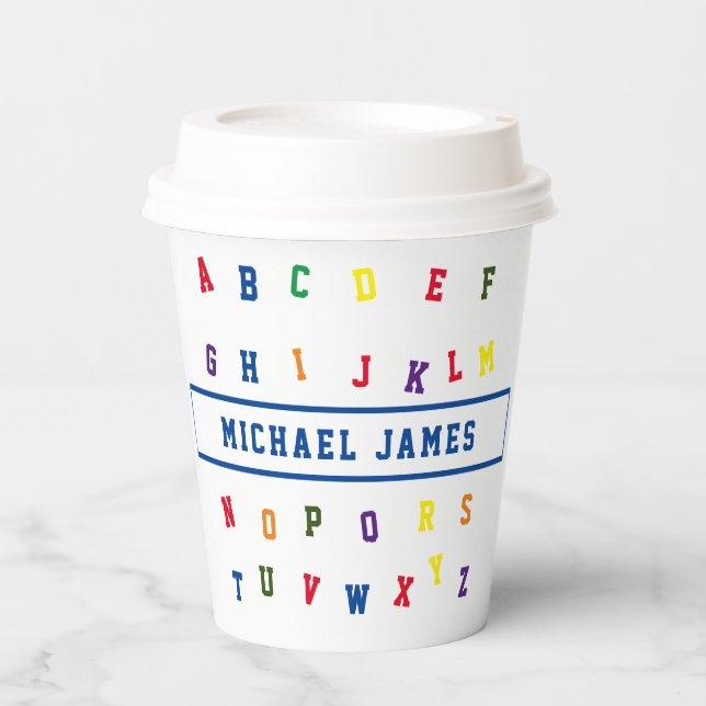 ABC Babydusche Papiertasse Pappbecher (Vorderseite)