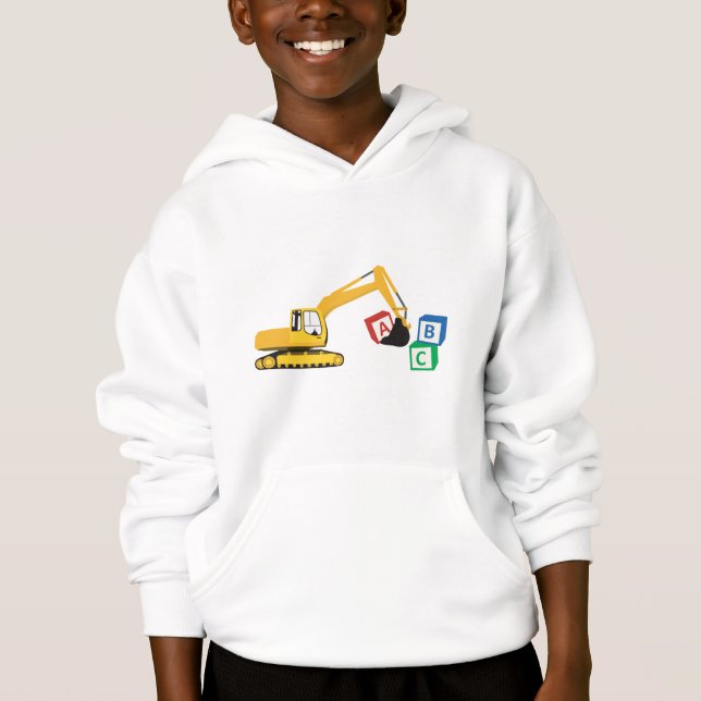 ABC Baggerbauwagen Hoodie (Vorderseite)