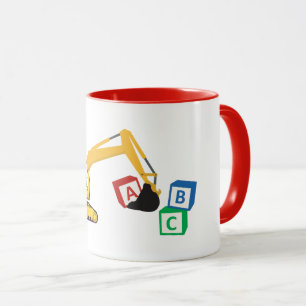 ABC Baggerbauwagen Tasse
