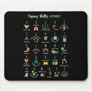 Abc Bewältigungsfähigkeiten Alphabet Selbstfürsorg Mousepad