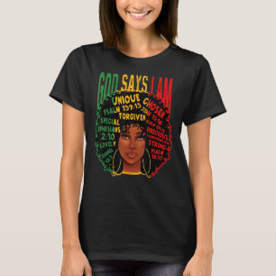 ABC Black Girl God sagt, ich bin schwarze Melanin T-Shirt