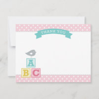 ABC blockiert Pink und Aqua Girl Babydusche