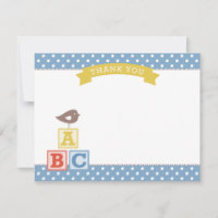 ABC blockiert Slate Blue Boy Baby Dusche