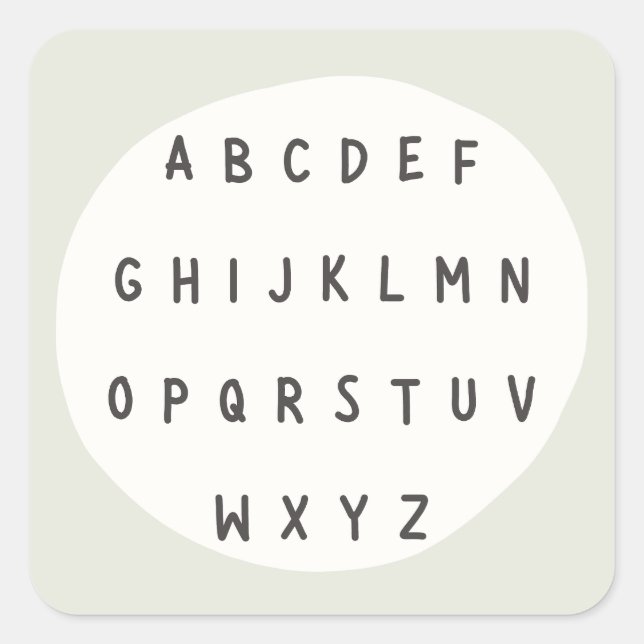 ABC-Buchstaben. Alphabet. Aufkleber & Etikette (Vorderseite)