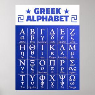 ABC Buchstaben auf Englisch A-Z Griechisches Alp Poster