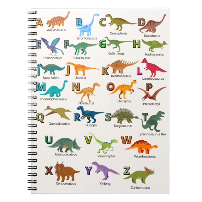 ABC dinosaurs notebook  Notizblock (Vorderseite)