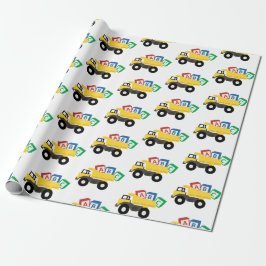 ABC Dump Truck Construction Trucks Geschenkpapier