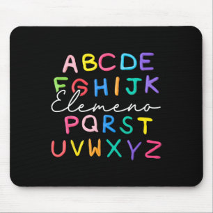 Abc Elemeno Kindergarten Lehrer Boy Girl Kid Back Mousepad