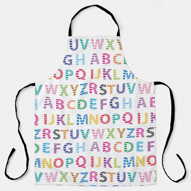 ABC farbenfrohe Cutes Kinderzimmer Alphabet. Schürze (Vorderseite)