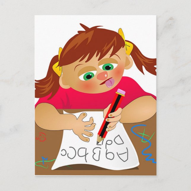 Abc Girl Postkarte (Vorderseite)