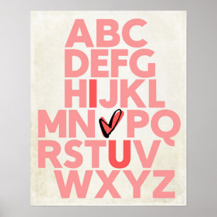 ABC I Liebe U Poster