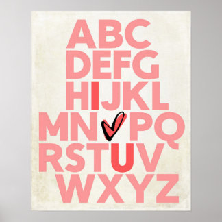 ABC I Liebe U Poster