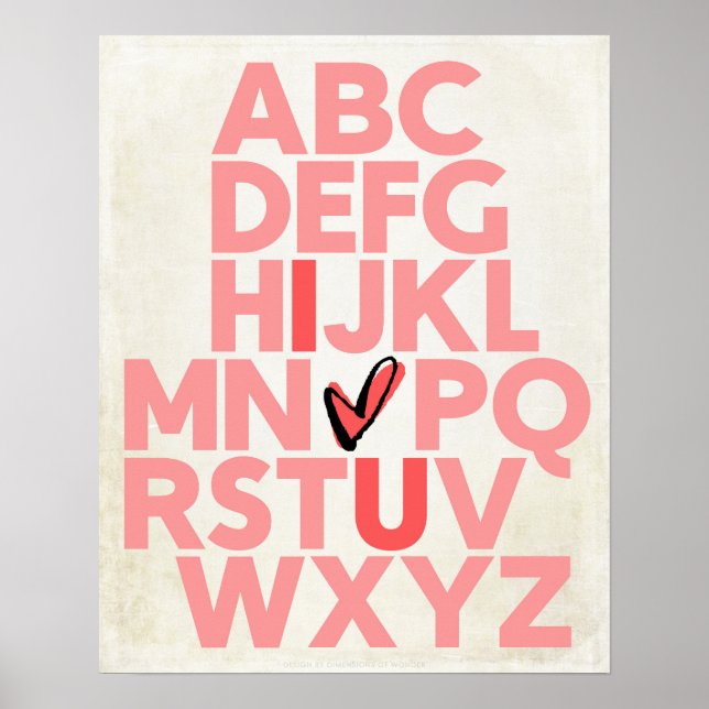 ABC I Liebe U Poster (Vorne)