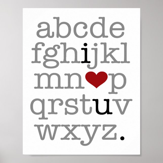 abc i ♥ u. poster (Vorne)