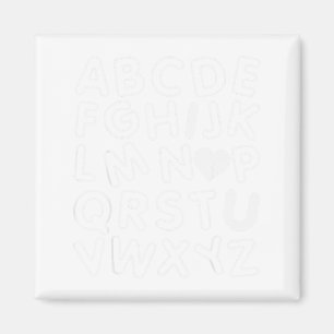 Abc ich liebe dich Alphabet Lehrertag Valentinstag Magnet