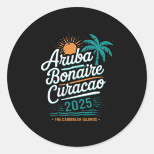 ABC-Inseln Aru Bonaire Curaçao Kreuzfahrt Urlaub 2 Runder Aufkleber