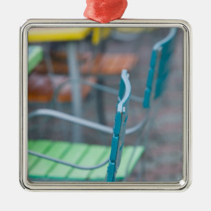 ABC-Inseln, ARUBA, Palm Beach: Farbiges Café 2 Ornament Aus Metall