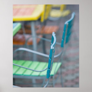 ABC-Inseln, ARUBA, Palm Beach: Farbiges Café 2 Poster