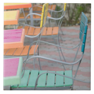 ABC-Inseln, ARUBA, Palm Beach: Farbiges Café Fliese