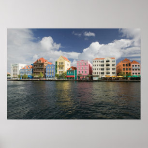 ABC-Inseln, CURACAO, Willemstad: Hafenfront Poster