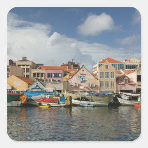 ABC-Inseln, CURACAO, Willemstad: Punda, Quadratischer Aufkleber