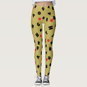 ABC Letter XYZ Apfelschüler Back 2 school Leggings