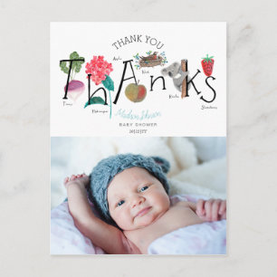 ABC   MERCI   Carte postale photo