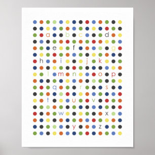 ABC Modernes Dot Wall Art Poster