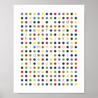 ABC Modernes Dot Wall Art Poster