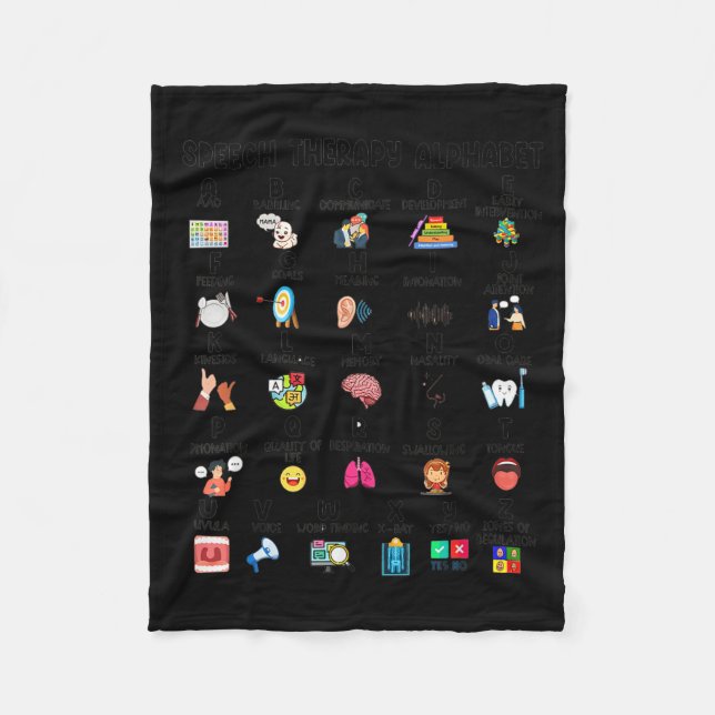 Abc Of Speech Therapy Alphabet Speech Language Pat Fleecedecke (Vorderseite)