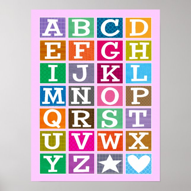 ABC Poster (rosa) (Vorne)