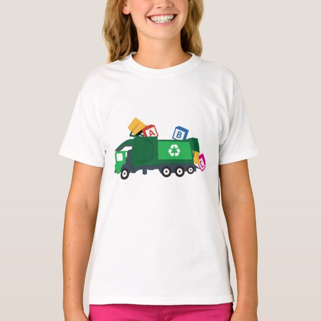 ABC Recycelnd Müllwagen T-Shirt (Vorderseite)