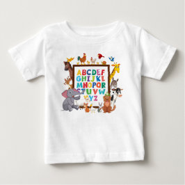 "ABC Safari: Embark an einem Tier Alphabet Baby T-shirt
