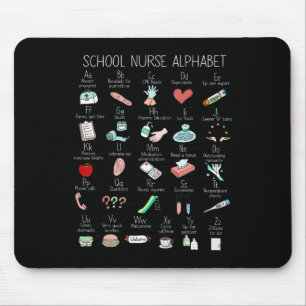 Abc School Nurse Alphabet Nurse Apprecision Nurse  Mousepad