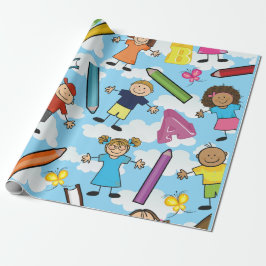 ABC-Schulkinder Geschenkpapier
