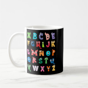 Abc Süßes Monster Alphabet Halloween Lehrer Kaffeetasse