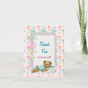 ABC Teddy Merci de Baby shower