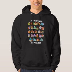 ABC-Tiere zur Identifizierung von Zootieren Hoodie